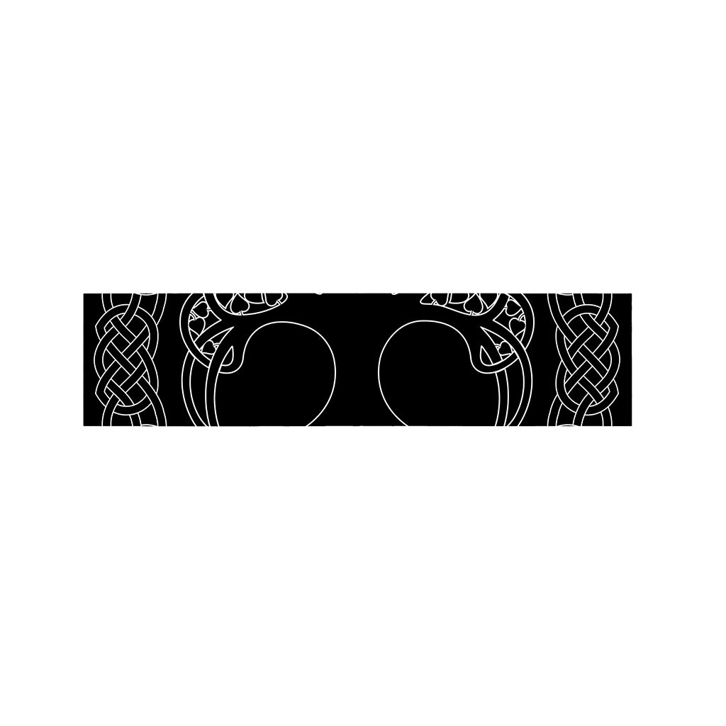 Black And White Viking Yggdrasil Print Bed Runner