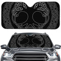 Black And White Viking Yggdrasil Print Car Windshield Sun Shade