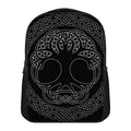 Black And White Viking Yggdrasil Print Casual Backpack