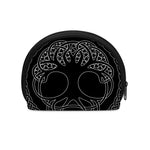 Black And White Viking Yggdrasil Print Coin Purse