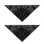 Black And White Viking Yggdrasil Print Dog Bandana