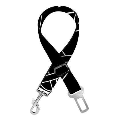 Black And White Viking Yggdrasil Print Dog Seat Belt