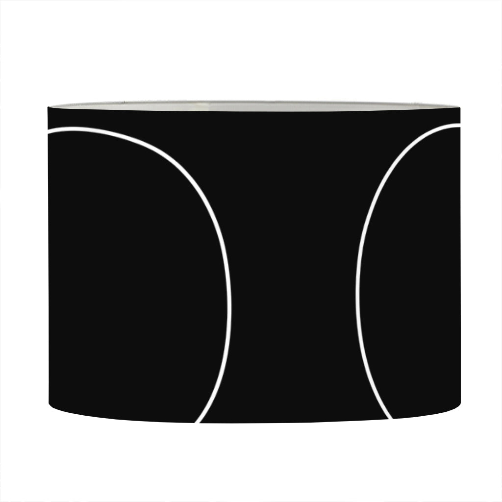 Black And White Viking Yggdrasil Print Drum Lamp Shade