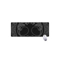 Black And White Viking Yggdrasil Print Extended Mouse Pad