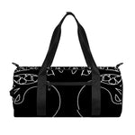 Black And White Viking Yggdrasil Print Gym Bag