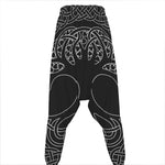 Black And White Viking Yggdrasil Print Hammer Pants