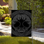 Black And White Viking Yggdrasil Print House Flag