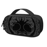 Black And White Viking Yggdrasil Print Insulin Cooler Travel Case