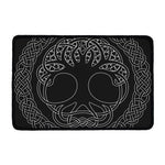 Black And White Viking Yggdrasil Print Kitchen Mat