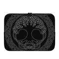 Black And White Viking Yggdrasil Print Laptop Sleeve