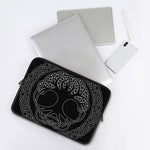 Black And White Viking Yggdrasil Print Laptop Sleeve