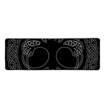 Black And White Viking Yggdrasil Print Long Kitchen Mat