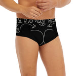 Black And White Viking Yggdrasil Print Men's Briefs