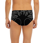 Black And White Viking Yggdrasil Print Men's Briefs