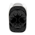 Black And White Viking Yggdrasil Print Mesh Laundry Hamper