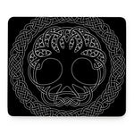 Black And White Viking Yggdrasil Print Mouse Pad