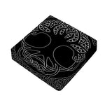 Black And White Viking Yggdrasil Print Outdoor Seat Cushion Cover