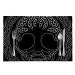 Black And White Viking Yggdrasil Print Placemat