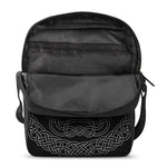 Black And White Viking Yggdrasil Print Rectangular Crossbody Bag
