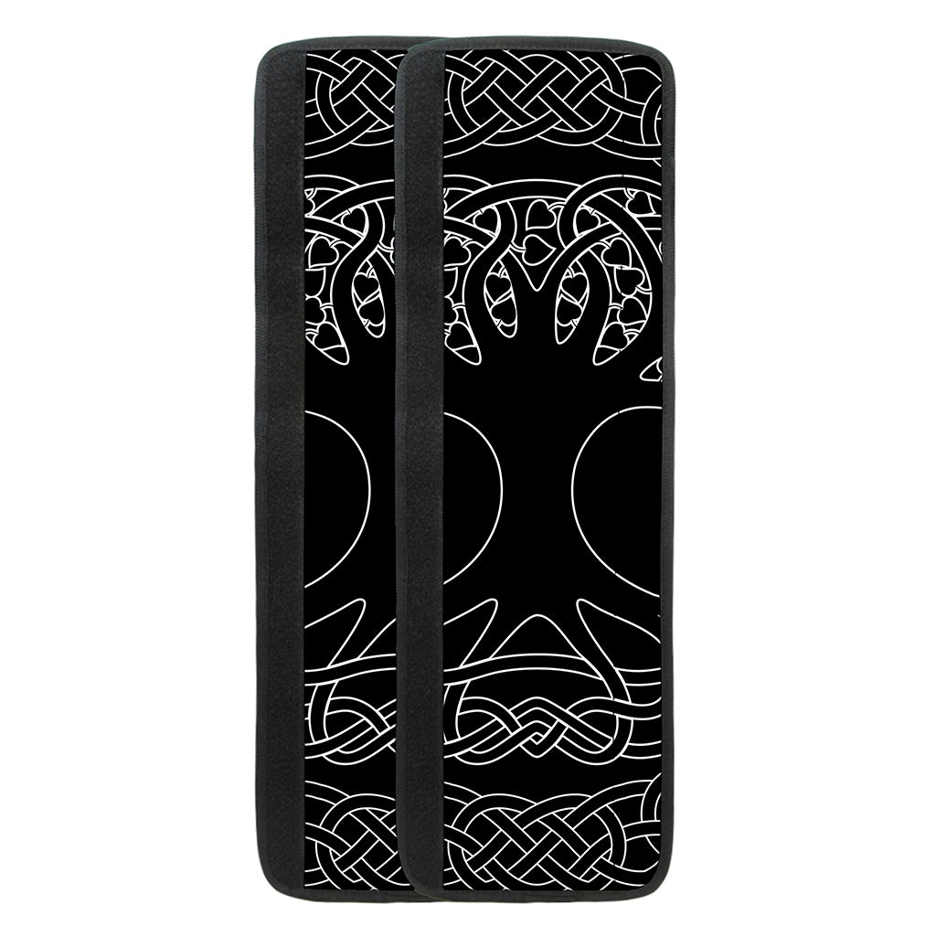 Black And White Viking Yggdrasil Print Refrigerator Handle Covers