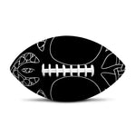 Black And White Viking Yggdrasil Print Rugby Ball