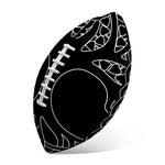 Black And White Viking Yggdrasil Print Rugby Ball