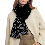 Black And White Viking Yggdrasil Print Scarf