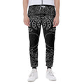 Black And White Viking Yggdrasil Print Joggers