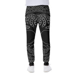 Black And White Viking Yggdrasil Print Scuba Joggers