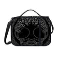 Black And White Viking Yggdrasil Print Shoulder Strap Bible Bag