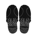 Black And White Viking Yggdrasil Print Slippers