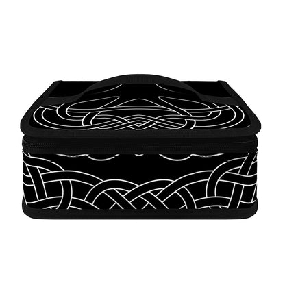 Black And White Viking Yggdrasil Print Small Lunch Bag