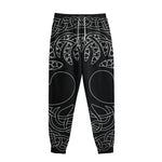 Black And White Viking Yggdrasil Print Sweatpants