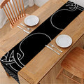 Black And White Viking Yggdrasil Print Table Runner