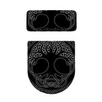 Black And White Viking Yggdrasil Print Toilet Lid And Tank Cover Set