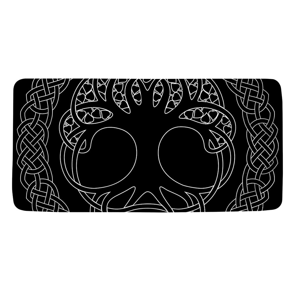 Black And White Viking Yggdrasil Print Towel