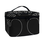 Black And White Viking Yggdrasil Print Travel Makeup Bag