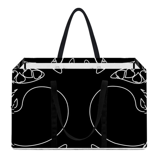 Black And White Viking Yggdrasil Print Utility Tote Bag