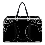 Black And White Viking Yggdrasil Print Utility Tote Bag