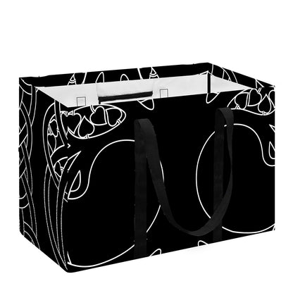 Black And White Viking Yggdrasil Print Utility Tote Bag