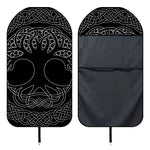 Black And White Viking Yggdrasil Print Waterproof Car Seat Cover
