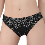 Black And White Viking Yggdrasil Print Women's Panties