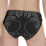 Black And White Viking Yggdrasil Print Women's Panties