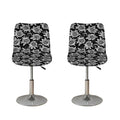 Black And White Vintage Sunflower Print Bar Stool Covers