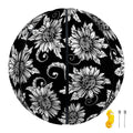 Black And White Vintage Sunflower Print Basketball