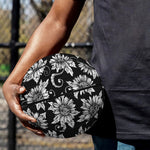 Black And White Vintage Sunflower Print Basketball