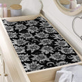 Black And White Vintage Sunflower Print Changing Pad Cover