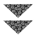 Black And White Vintage Sunflower Print Dog Bandana