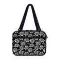 Black And White Vintage Sunflower Print Double Strap Bible Bag