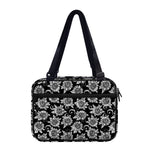 Black And White Vintage Sunflower Print Double Strap Bible Bag